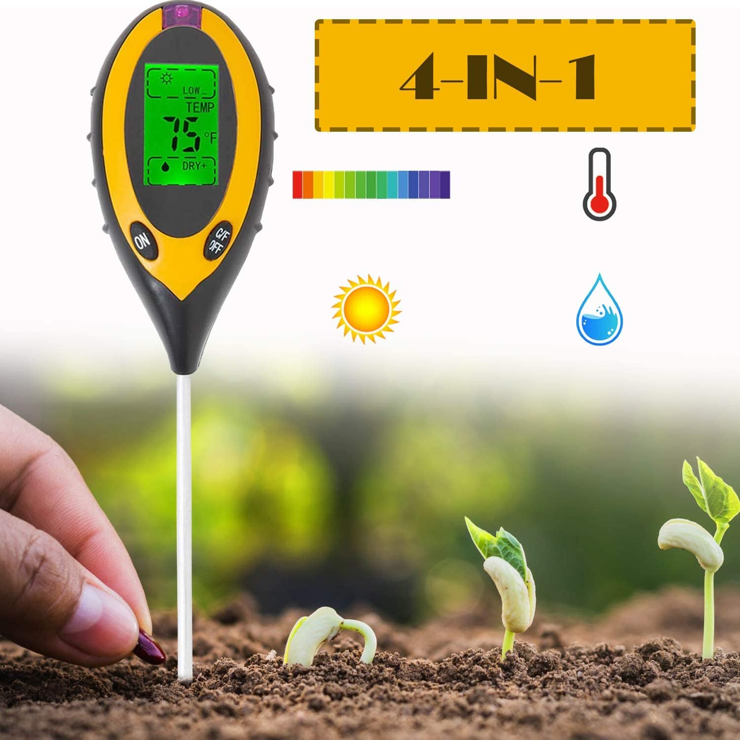 Soil pH Tester 4-in-1